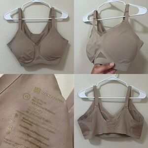 •HONEYLOVE• Crossover Wireless Bra Beige Mesh